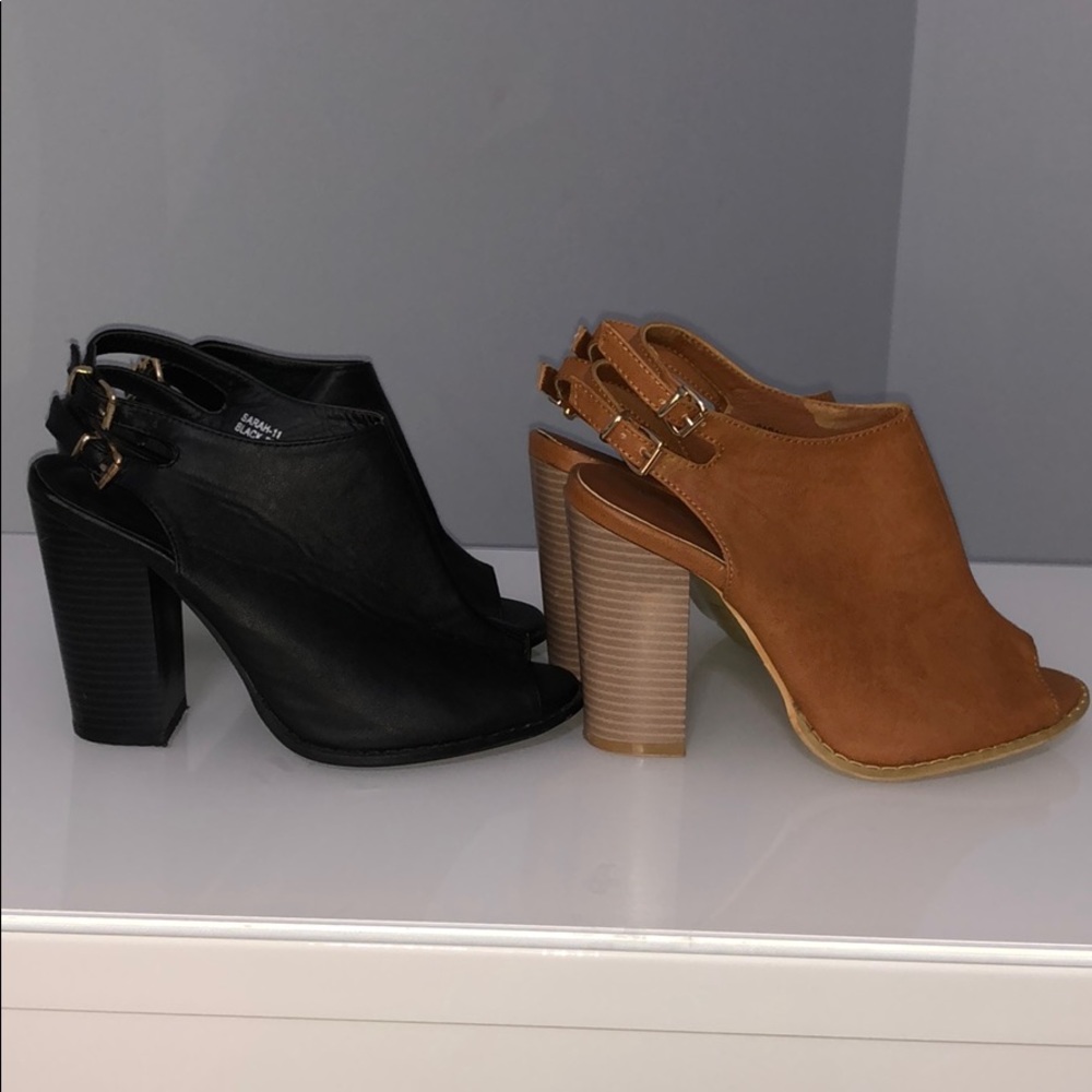 Buy both! Black & Tan sandals!